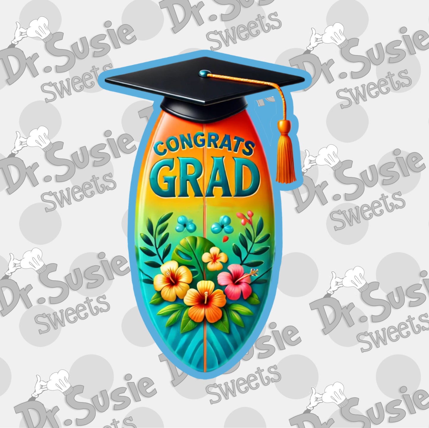 Aloha Congrats Grad Surfboard-STL
