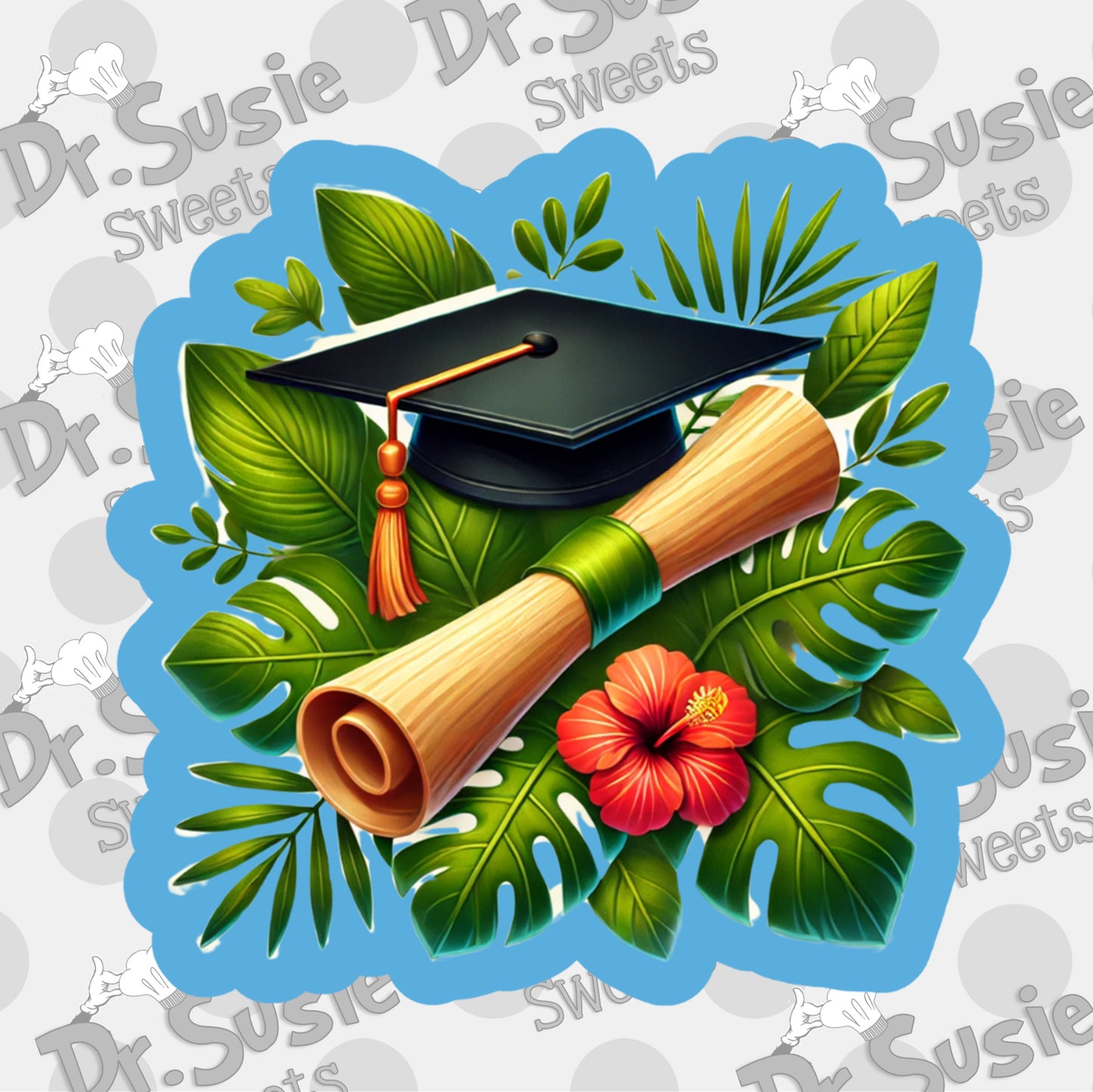 Aloha Grad Cap and Diploma-STL