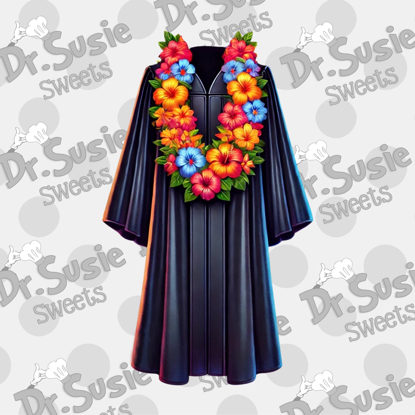 Aloha Grad Gown-Edible Printer Digital Image