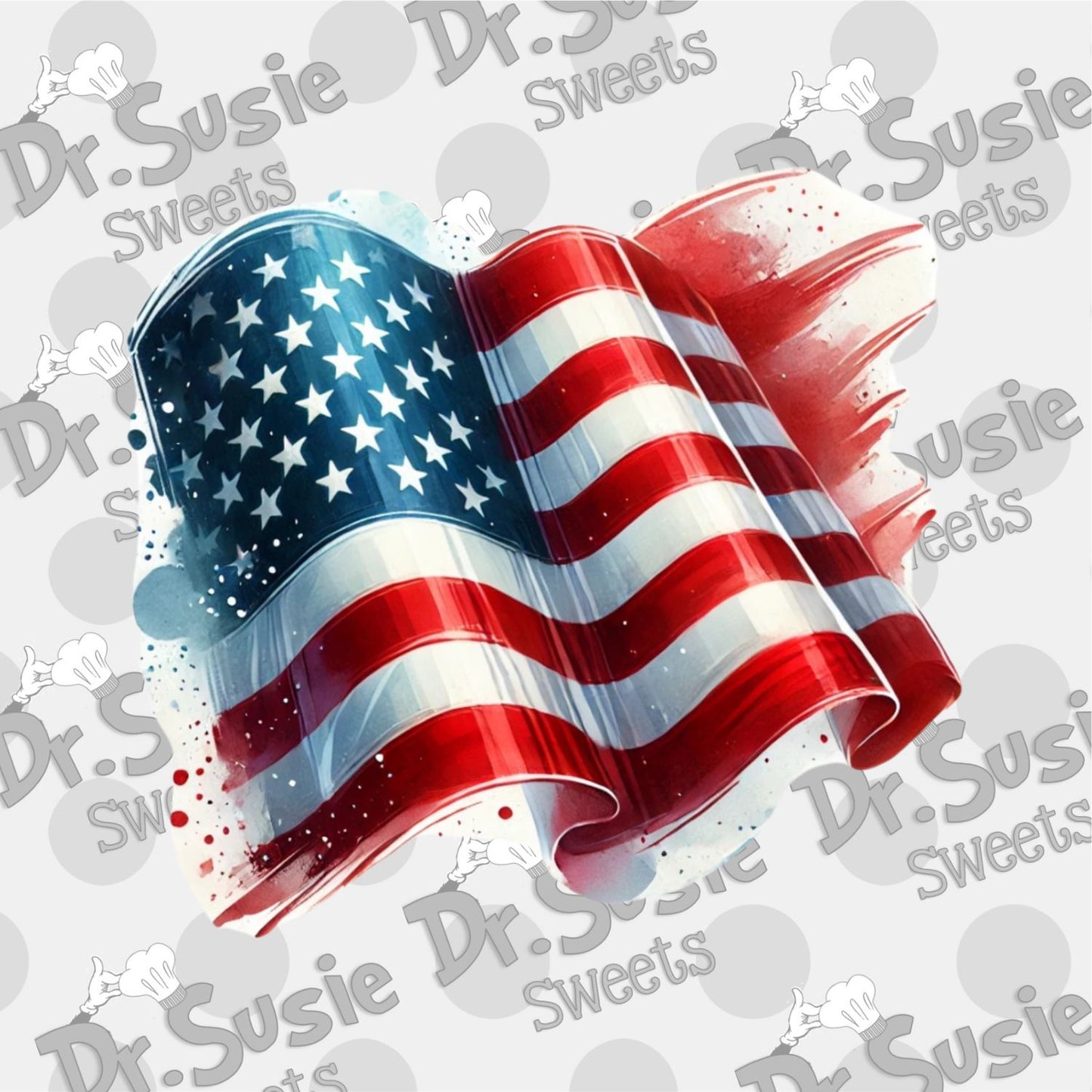 American Flag-Edible Printer Digital Image