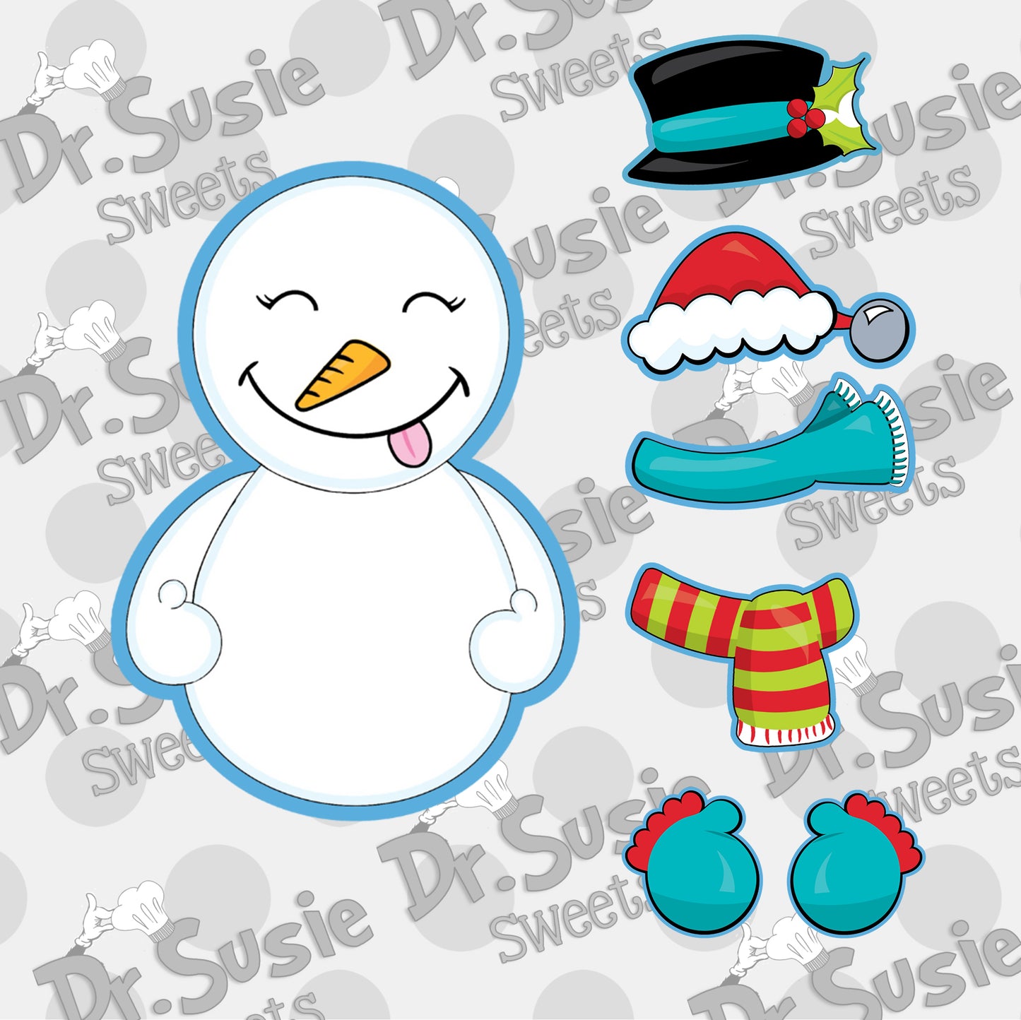 BYO Snowman Set-Edible Printer Digital Image