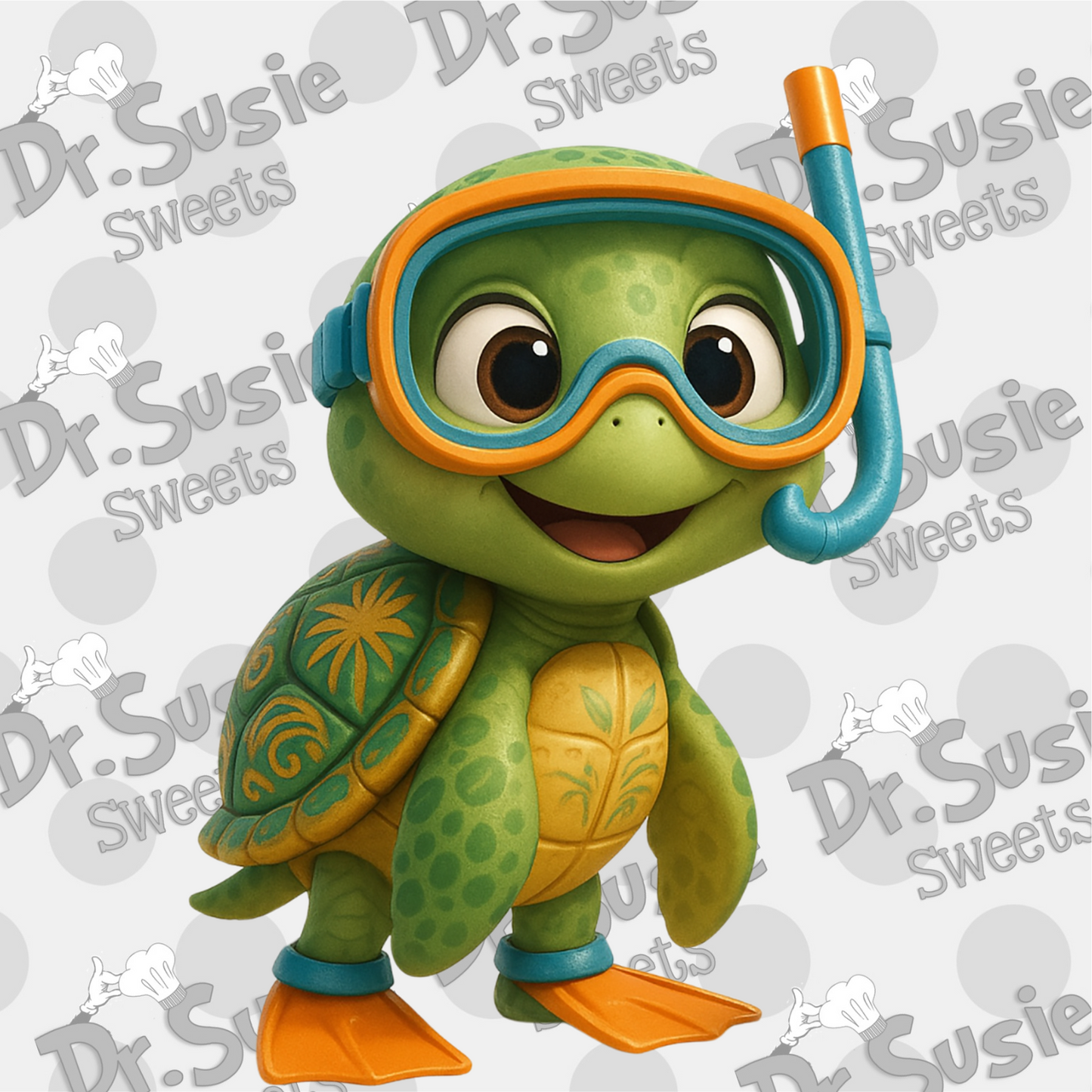 Beach Turtle-Edible Printer Digital Image