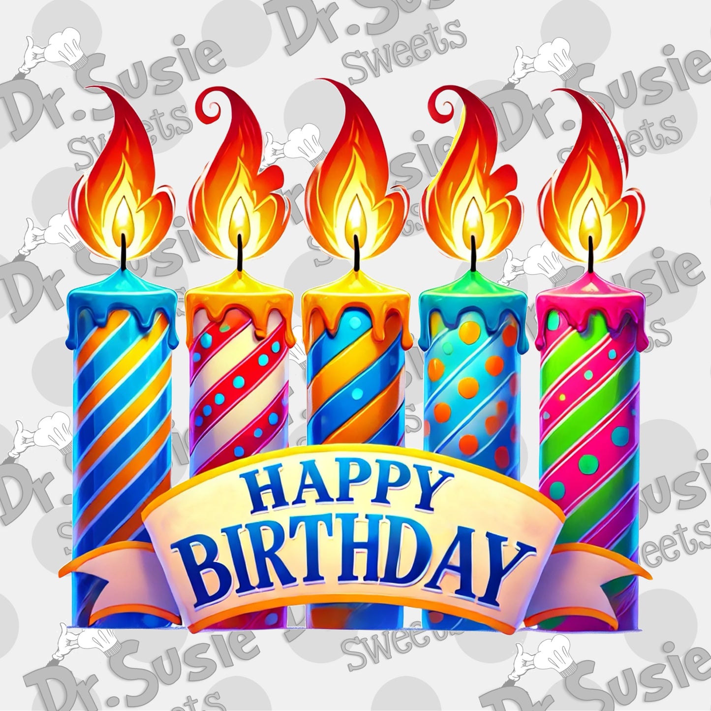 Birthday Candles-Edible Printer Digital Image