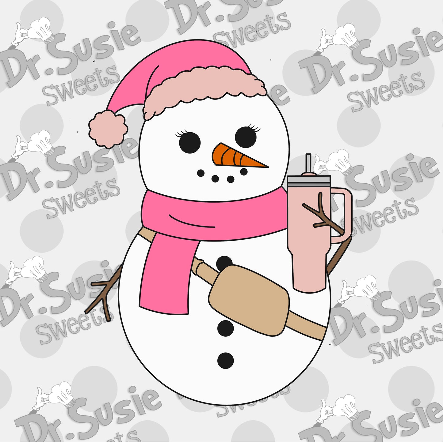 Christmas Boujee Snowman-Edible Printer Digital Image