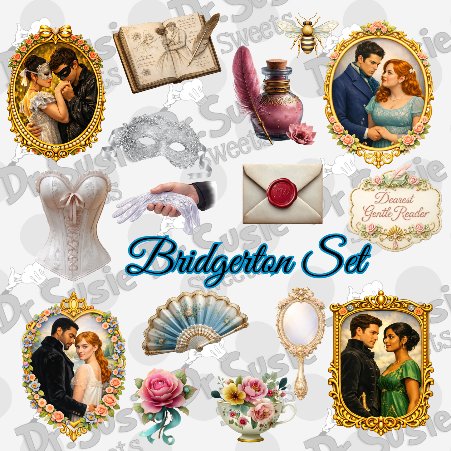 Bridgerton Set-Edible Printer Digital Image