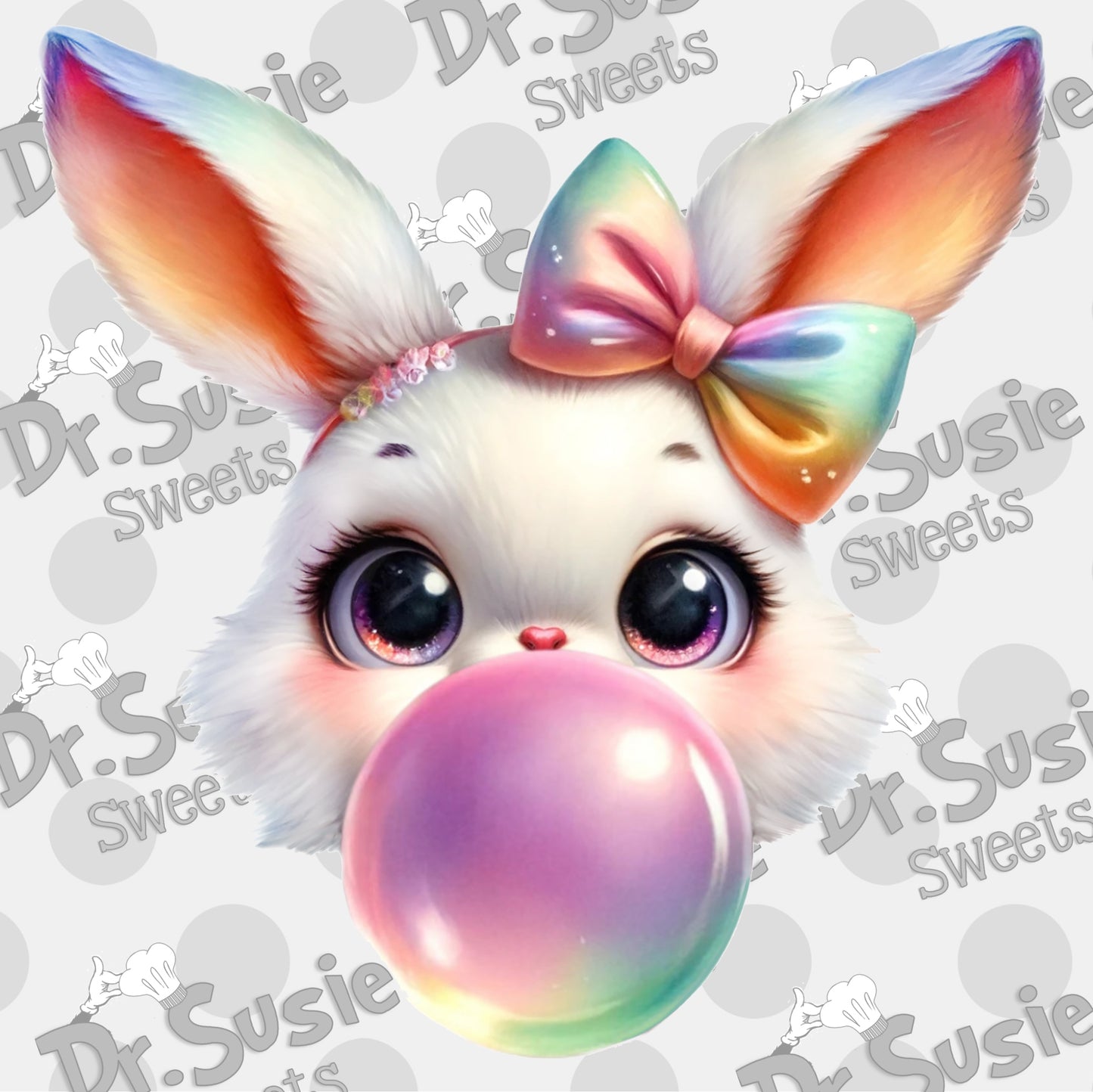 Bubble Bunny-Edible Printer Digital Image