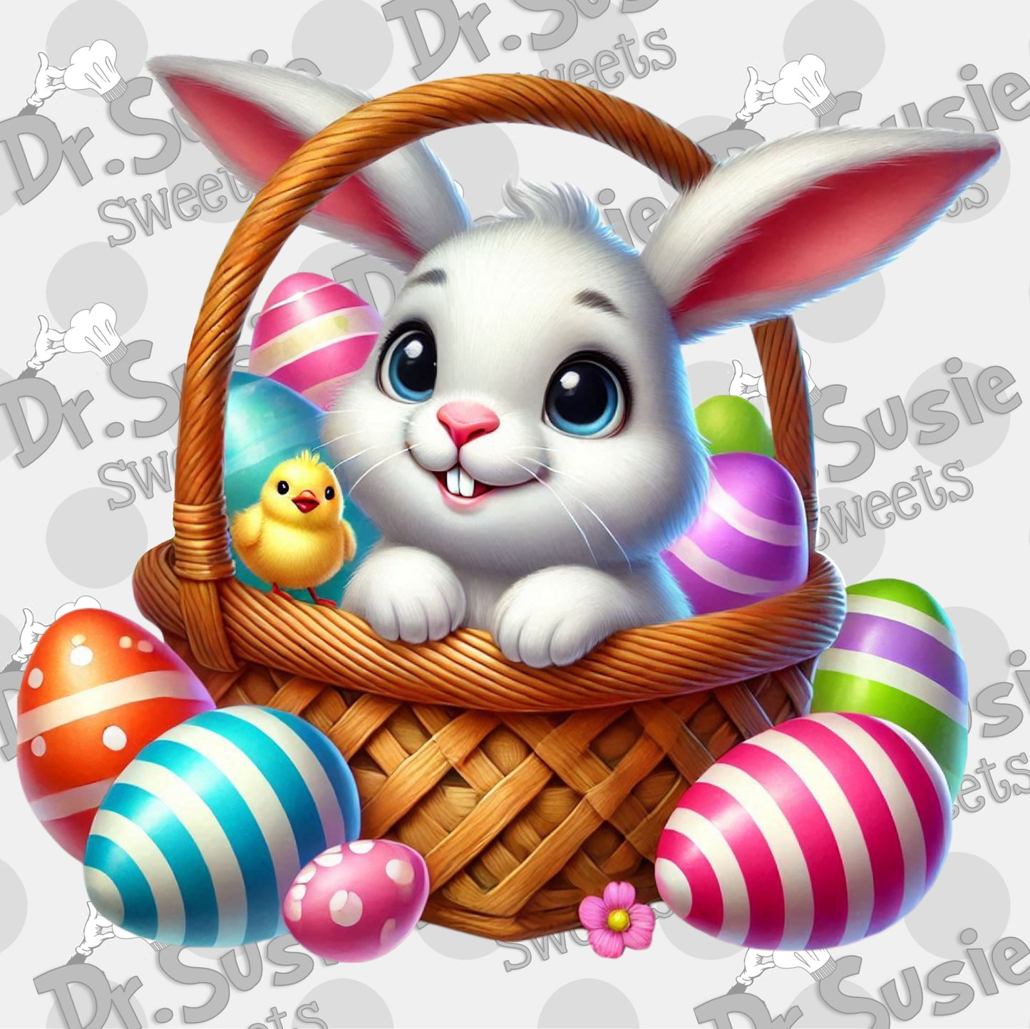 Bunny in Basket-Edible Printer Digital Image