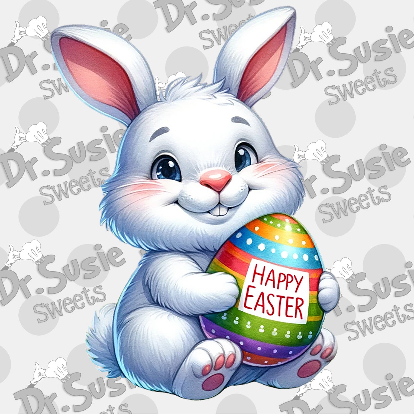 Bunny with Easter Egg-Edible Printer Digital Image
