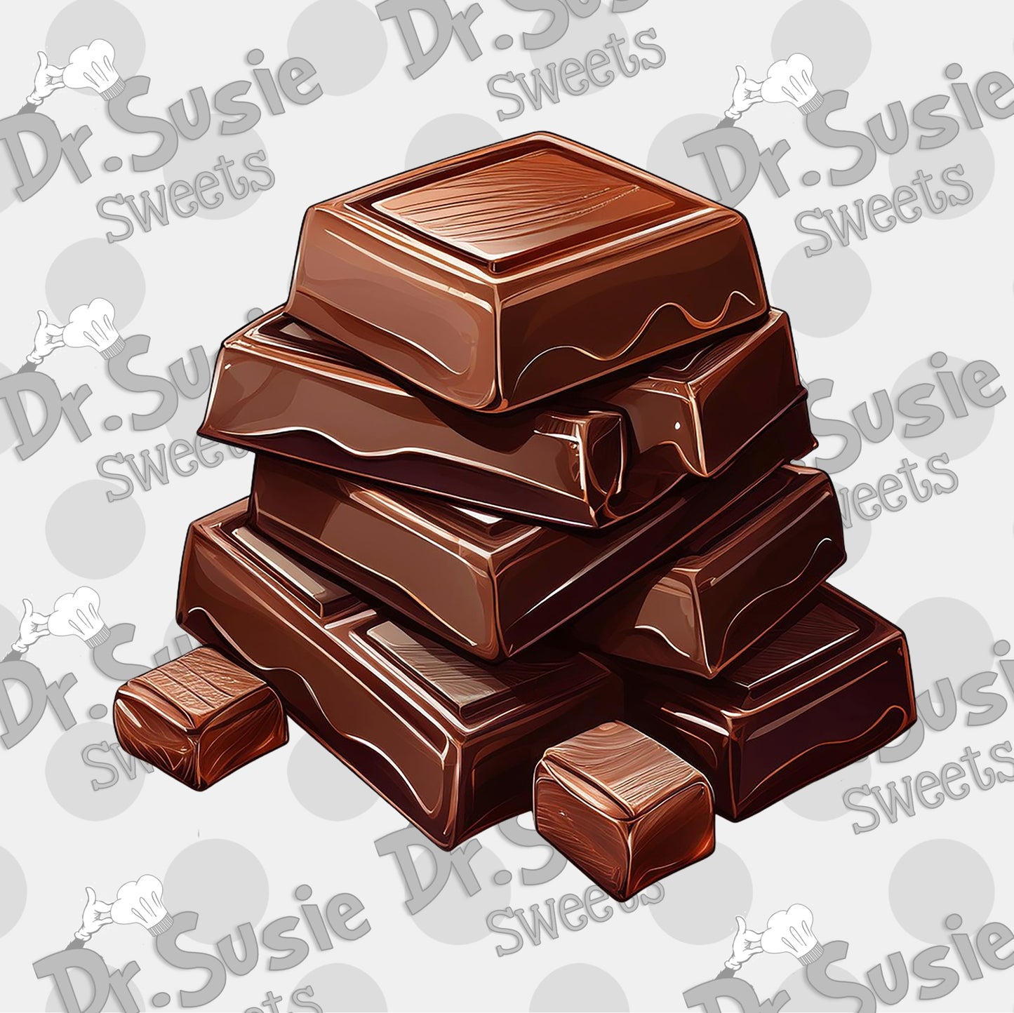 Chocolate Pieces-Edible Printer Digital Image