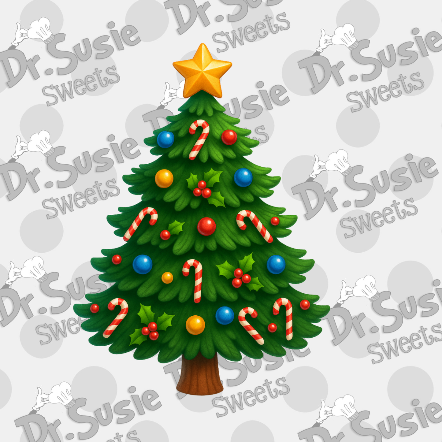 Christmas Tree-Edible Printer Digital Image