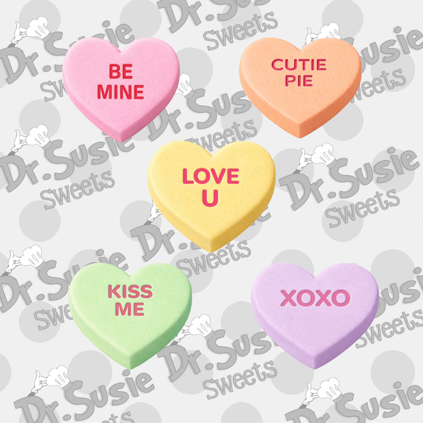 Conversation Hearts Set-Edible Printer Digital Image