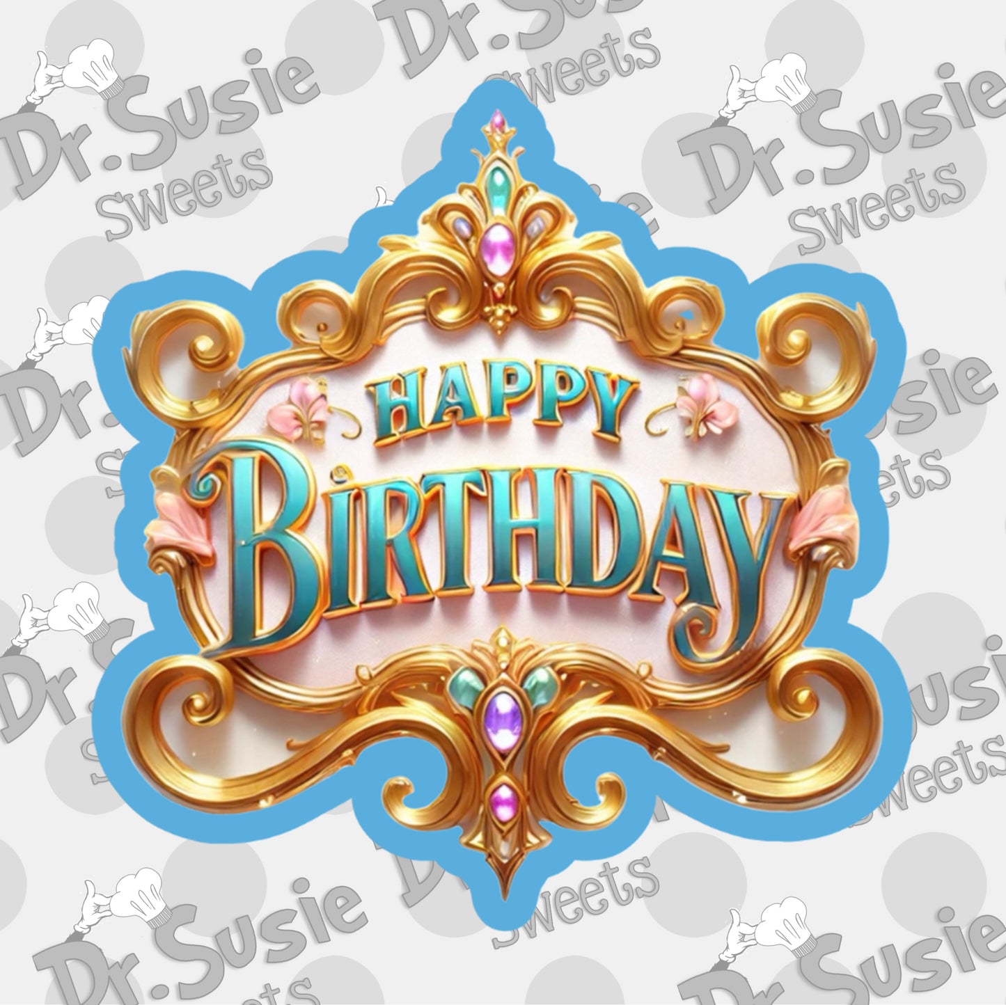 Elegant Birthday Plaque-STL