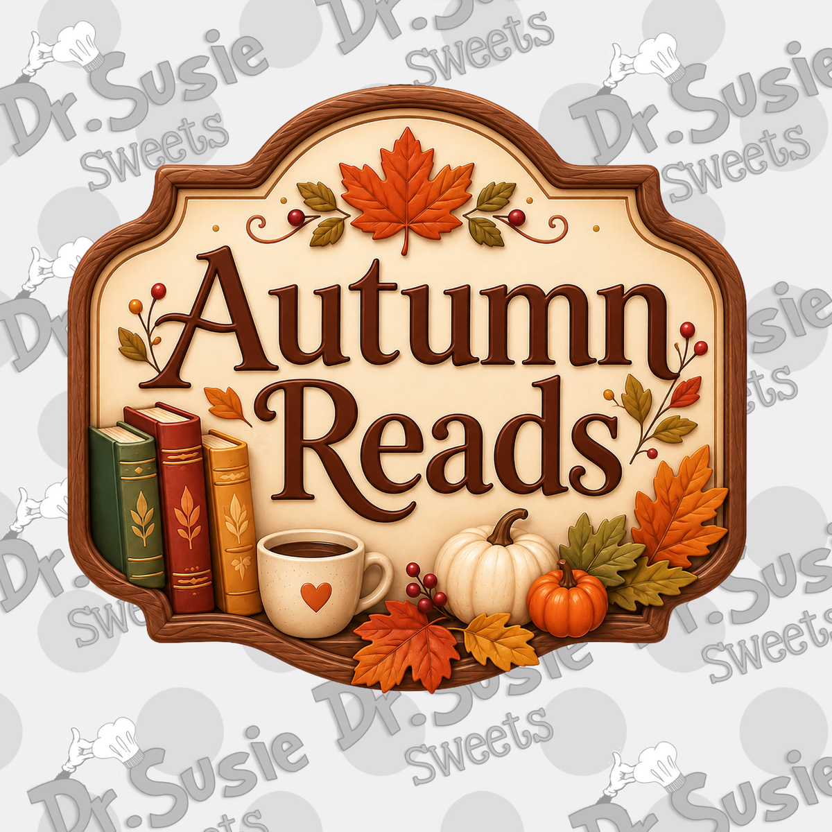 Fall Bookshop-Sign-Edible Printer Digital Image