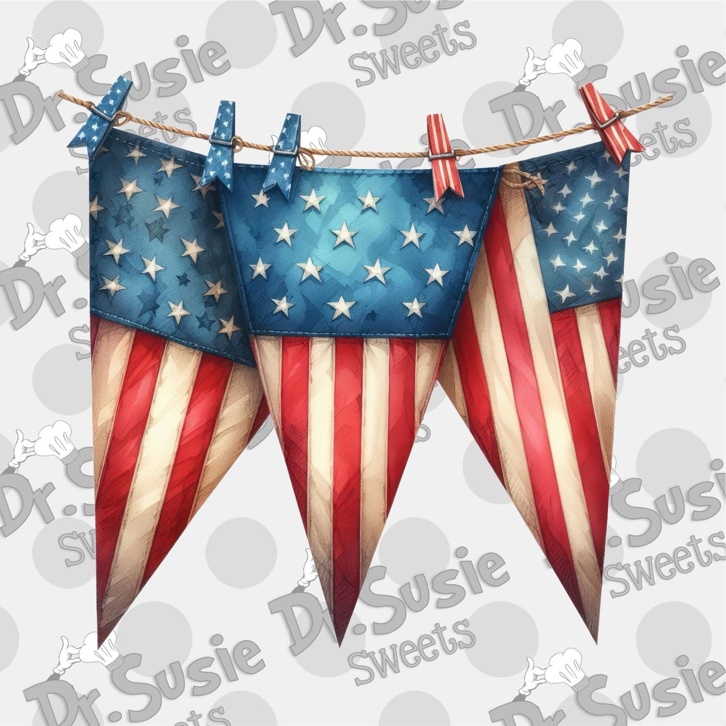 Flag Banner-Edible Printer Digital Image