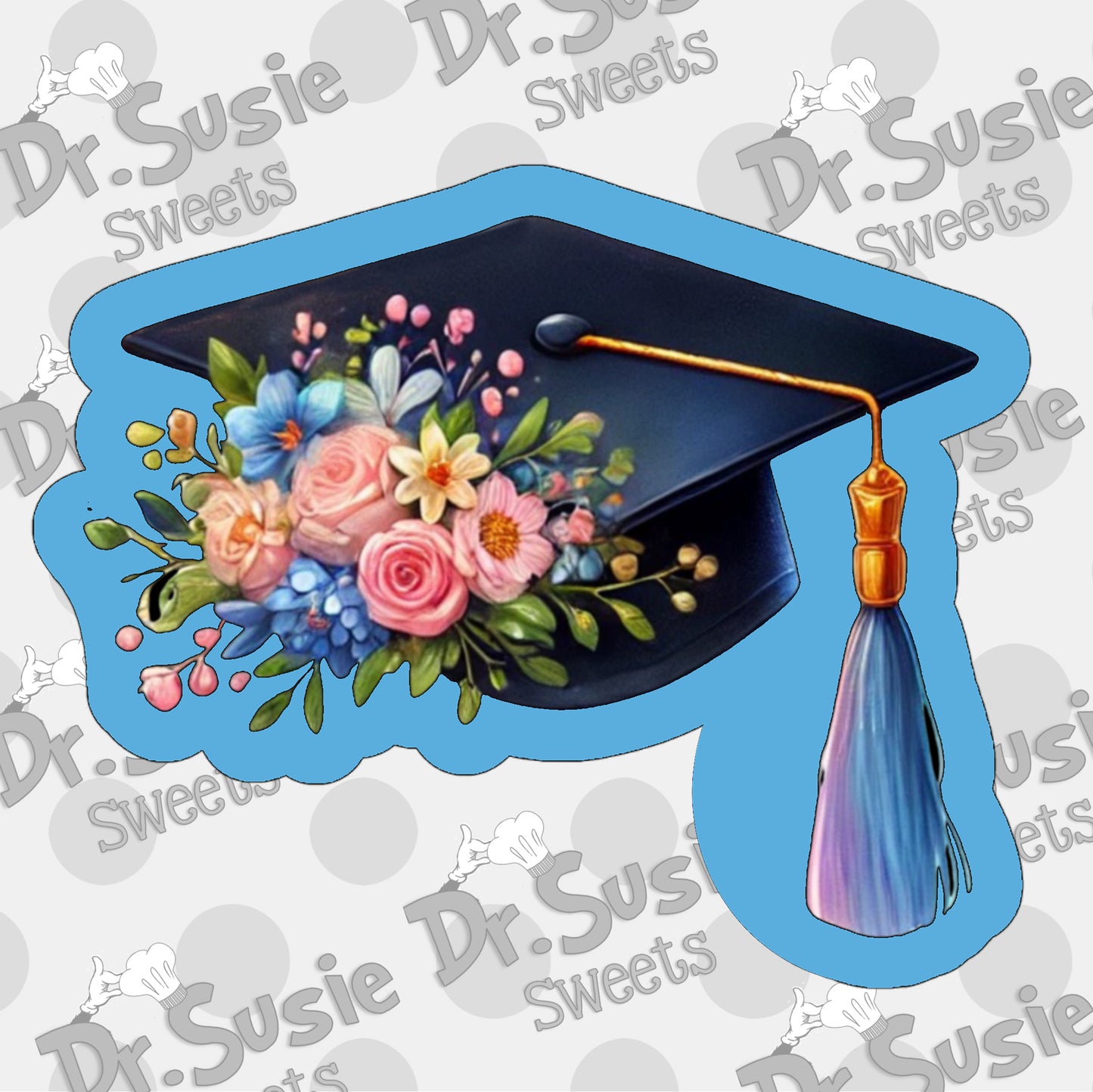 Floral Grad Cap-STL