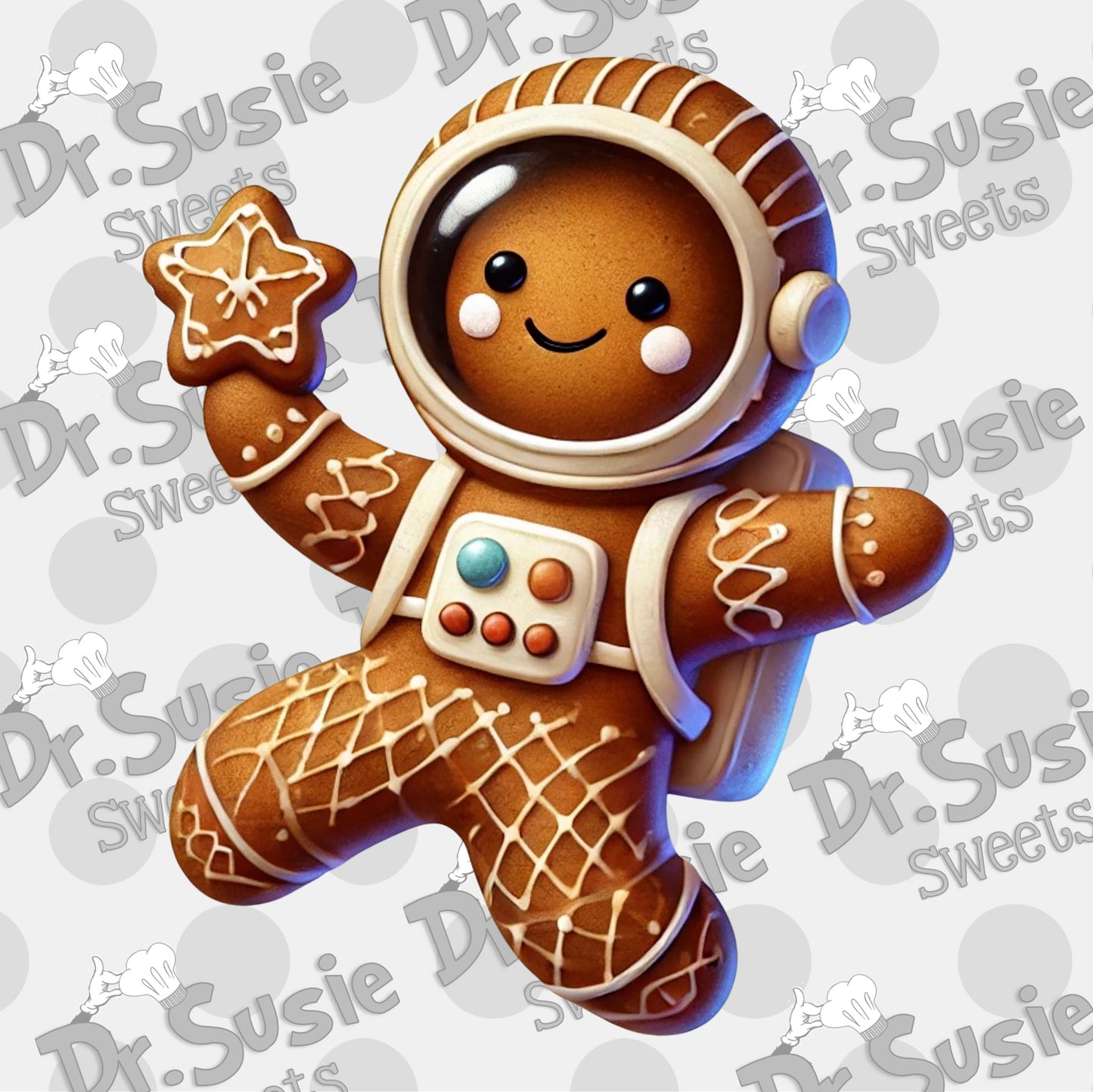 Gingerbread Astronaut-Edible Printer Digital Image