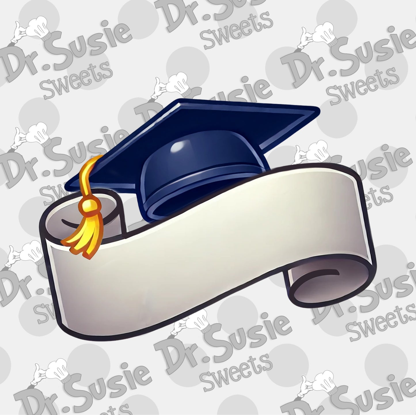 Grad Cap and Banner-Edible Printer Digital Image