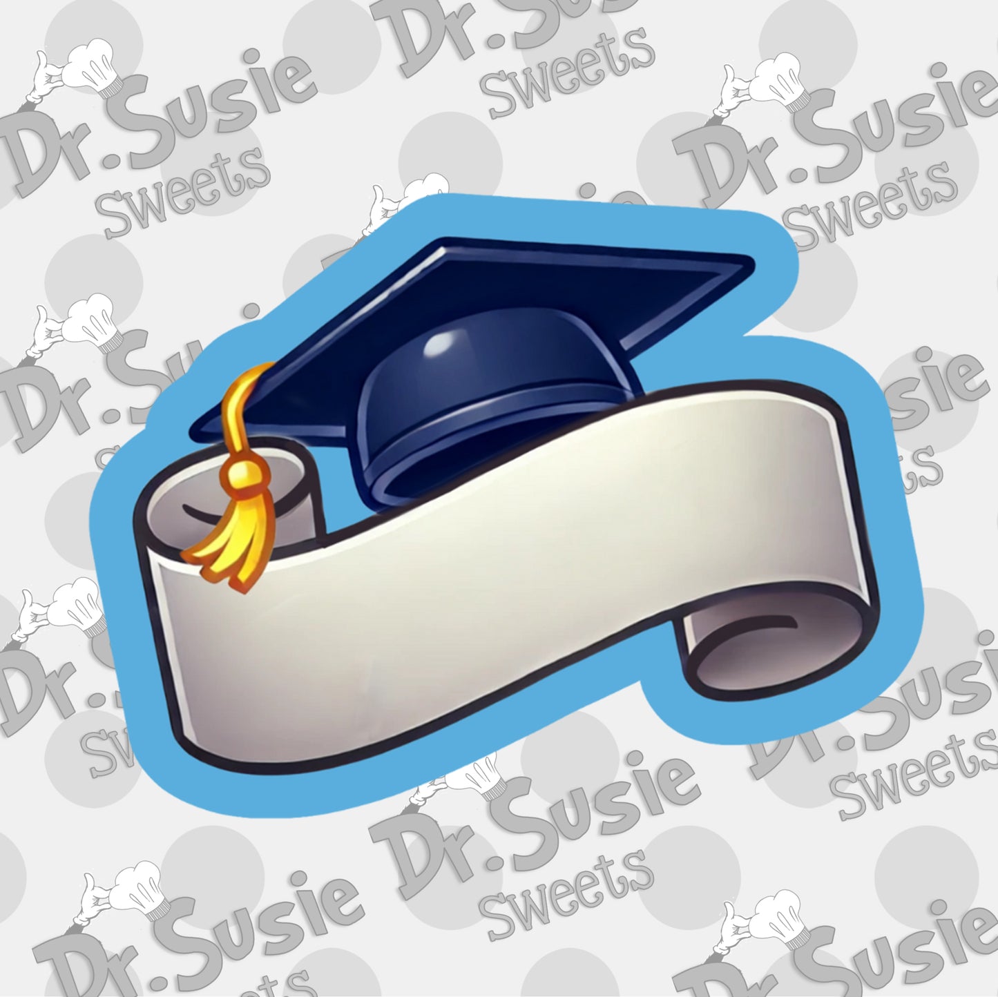 Grad Cap with Banner-STL
