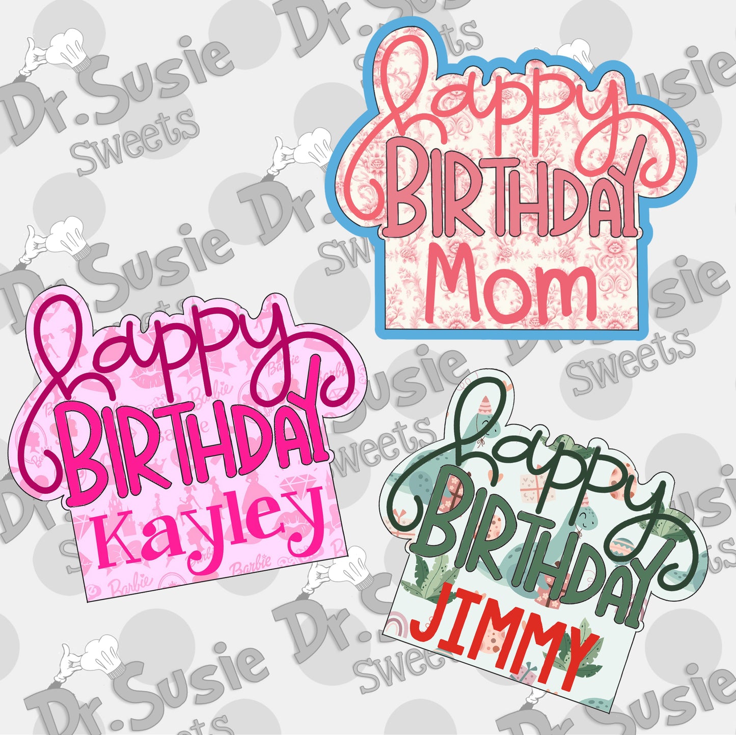 Happy Birthday Name Plaque-STL