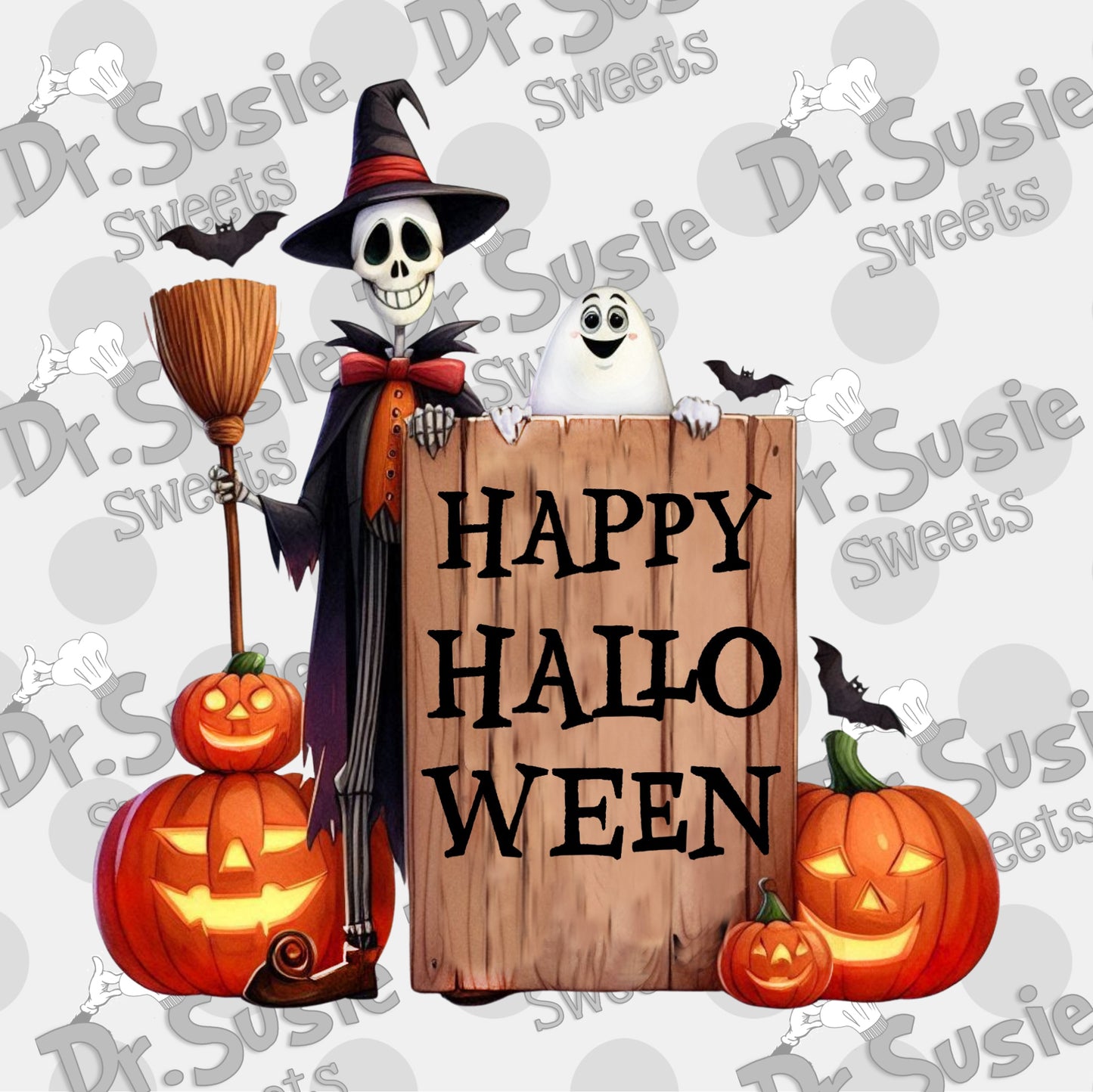 Happy Halloween Plaque-Edible Printer Digital Image