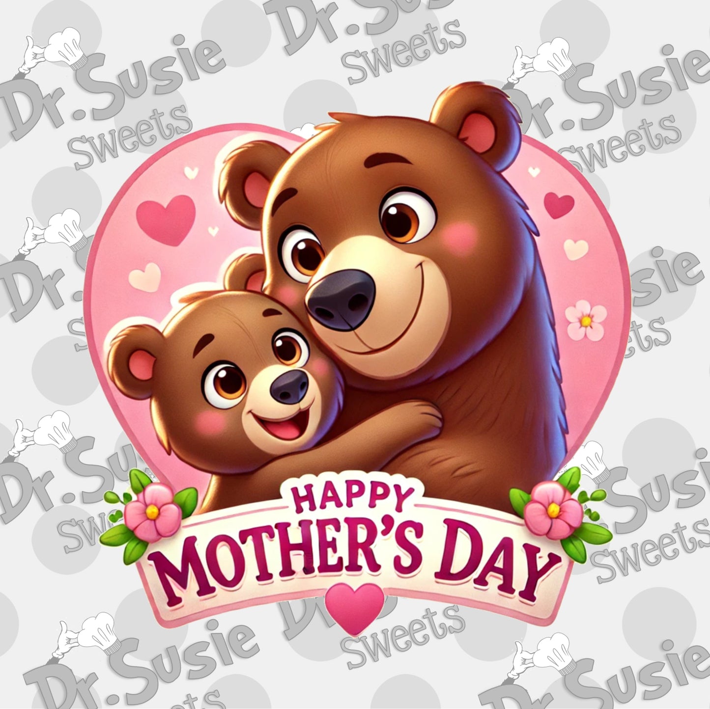 Happy Mother's Day Bears-Edible Printer Digital Image