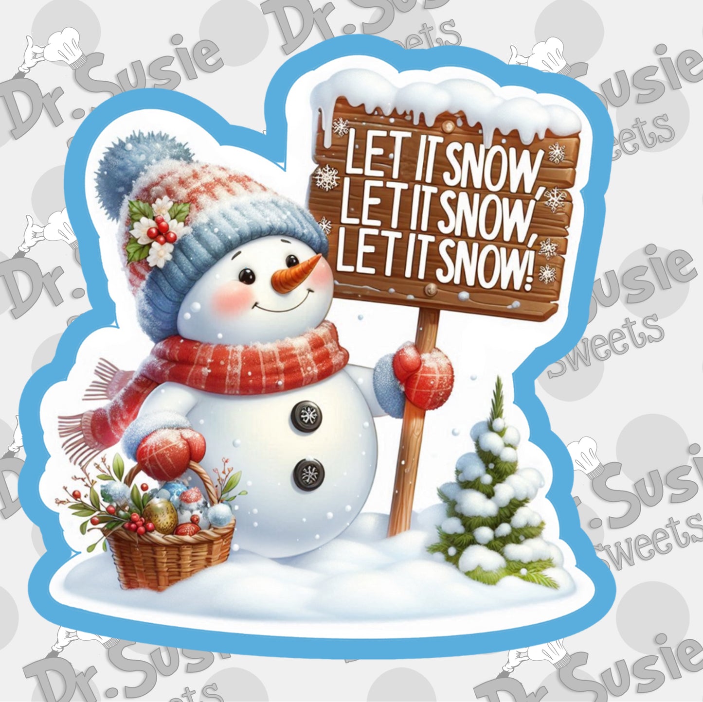 Let It Snow Plaque-STL Files