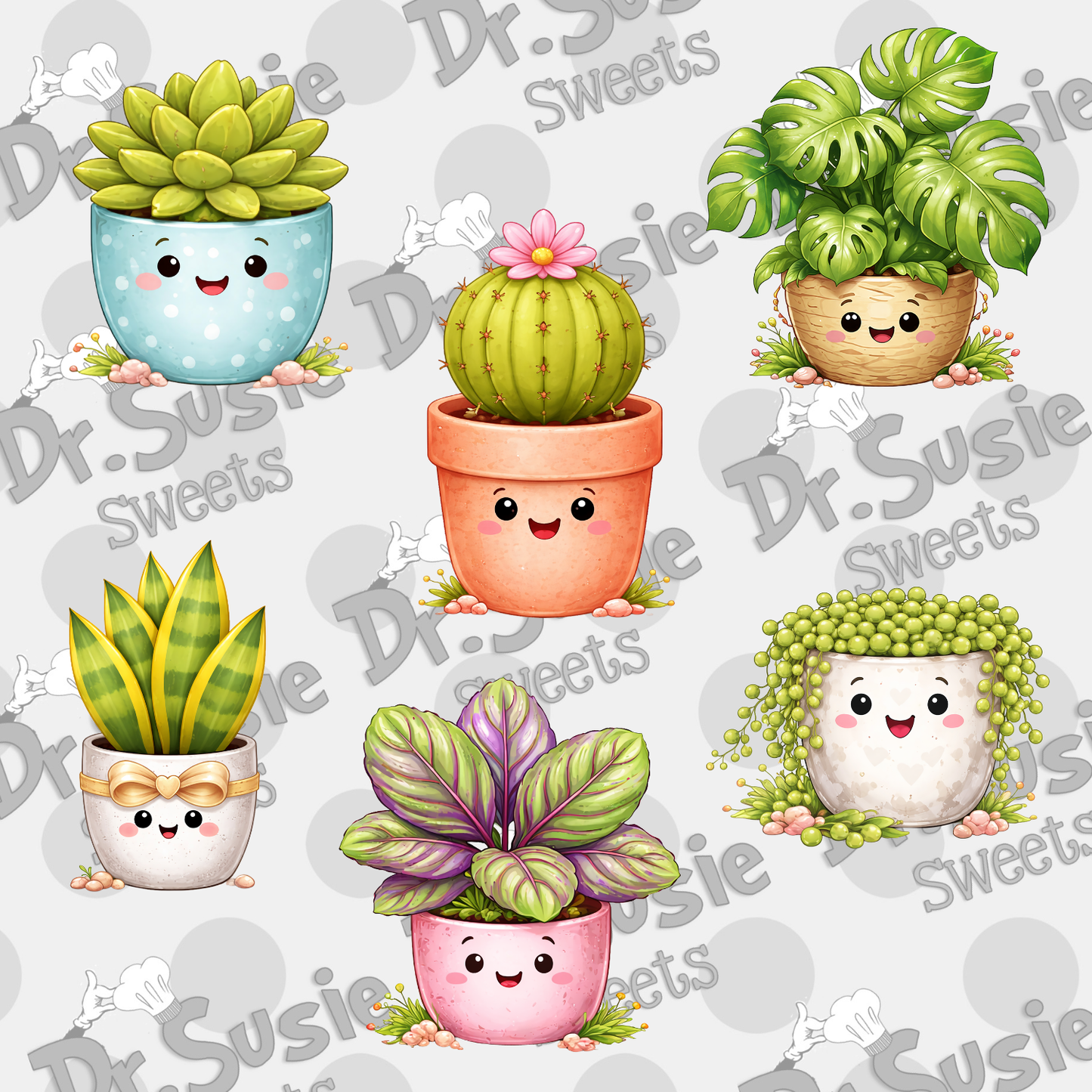Plant Mom Set-Edible Printer Digital Image