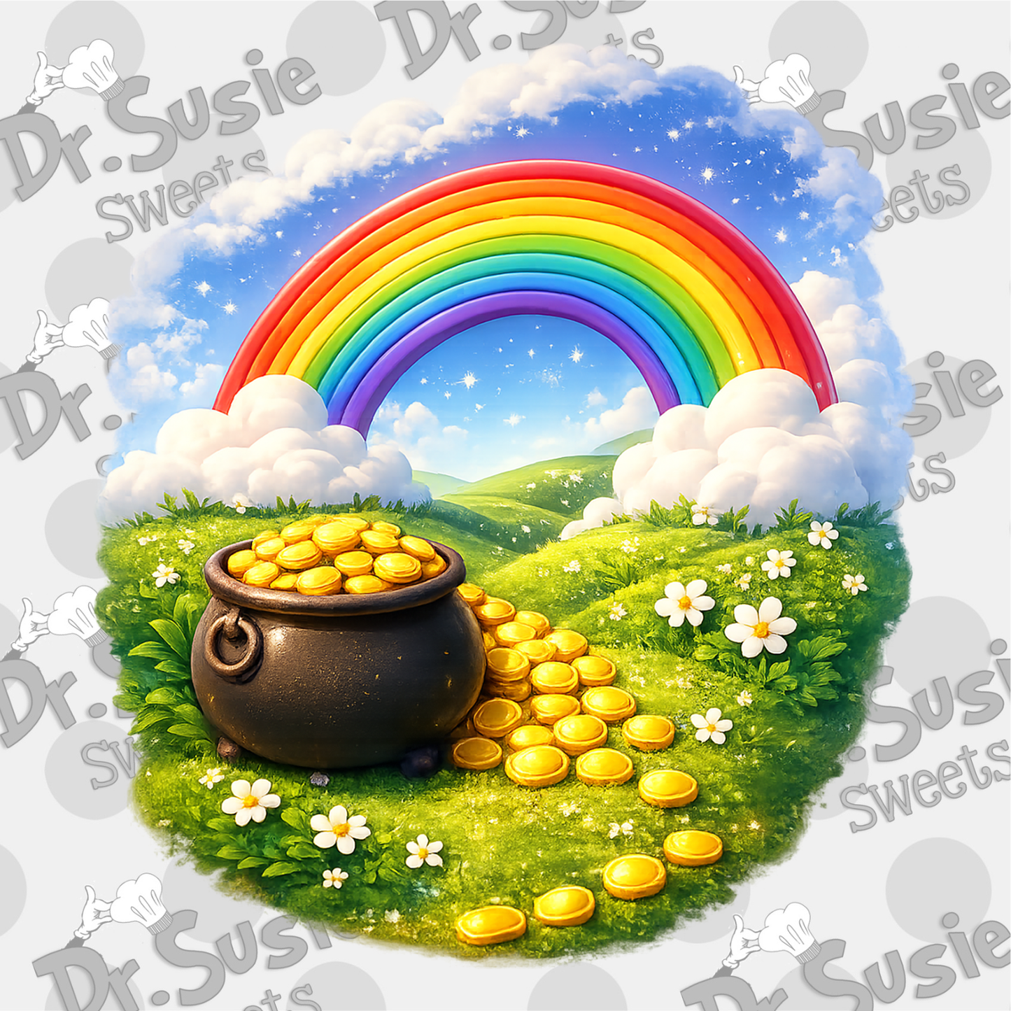 Pot of Gold Scene-Edible Printer Digital Image