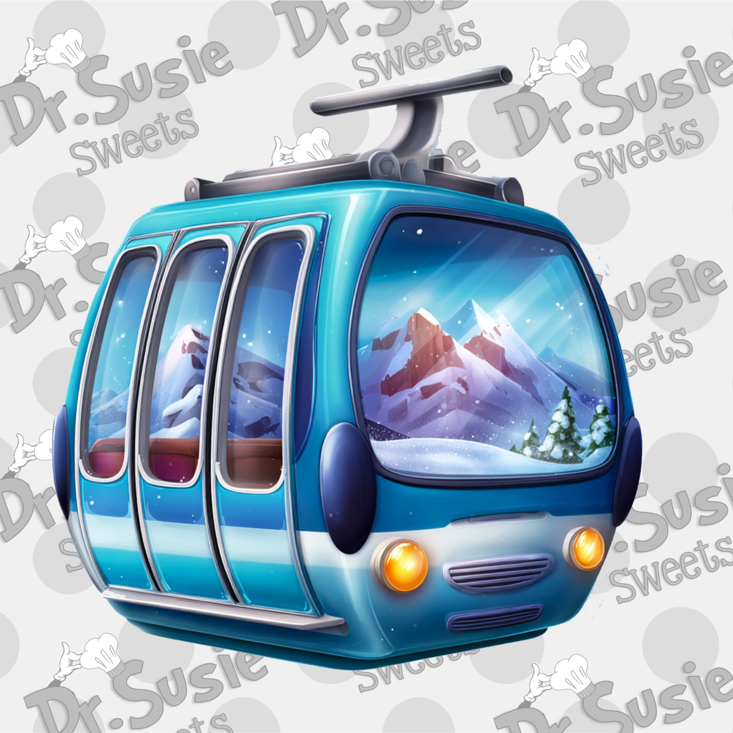 Ski Lift-Edible Printer Digital Image
