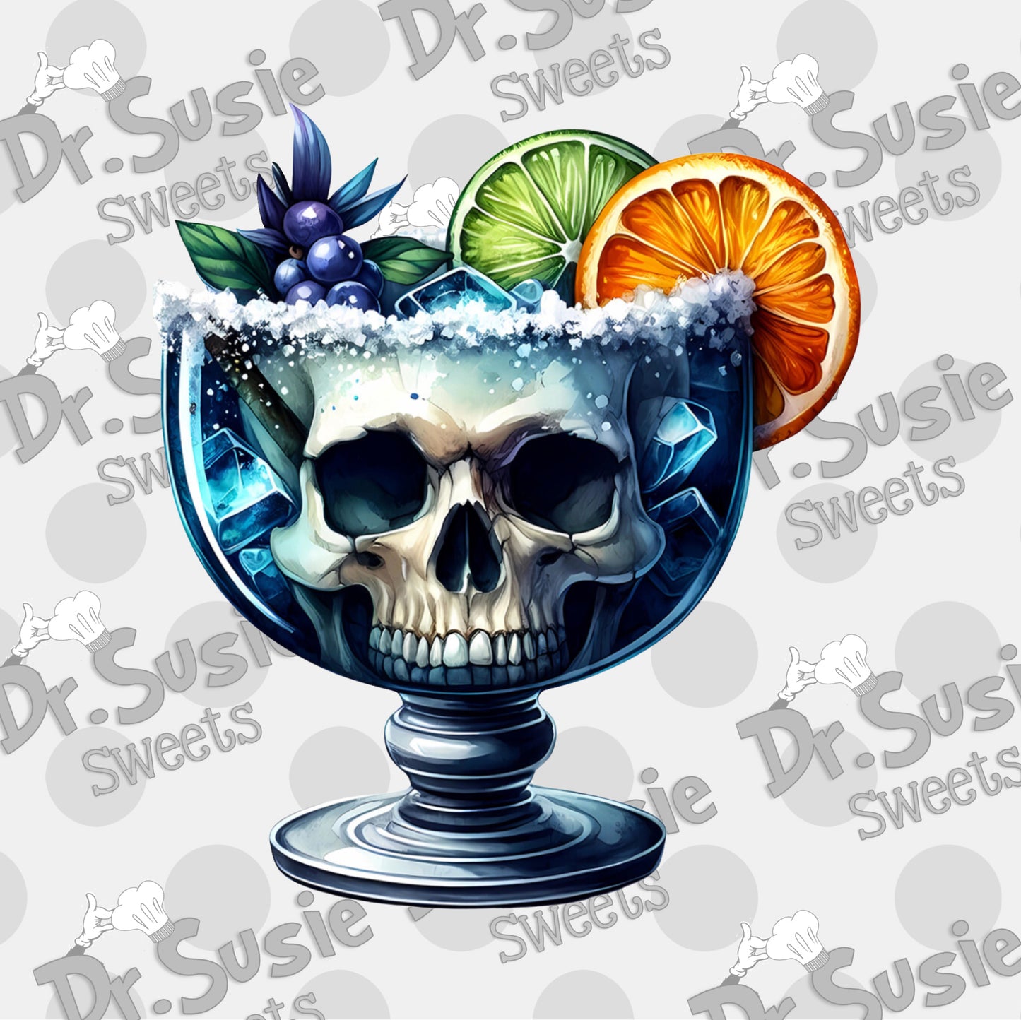 Skull Cocktail-Edible Printer Digital Image