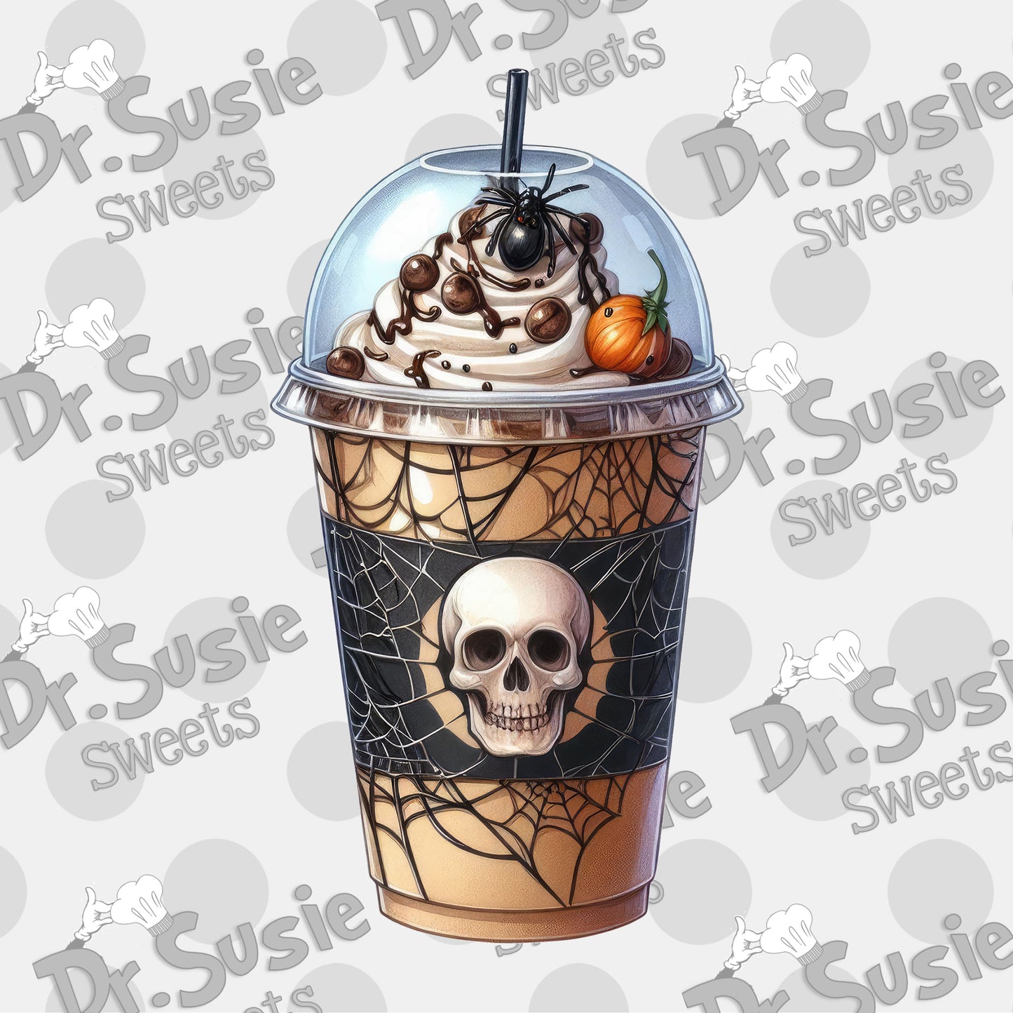 Skull Mocha-Edible Printer Digital Image