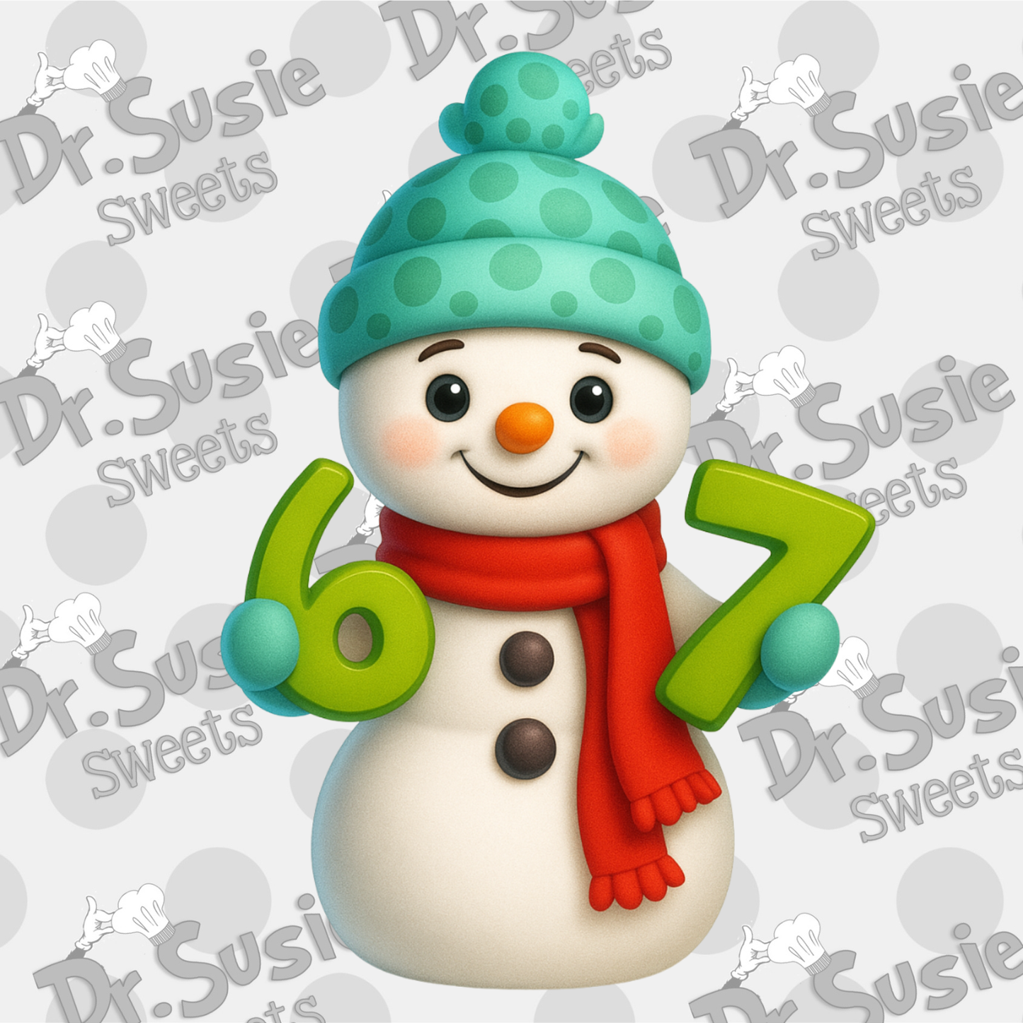 Snowman 6-7-Edible Printer Digital Image