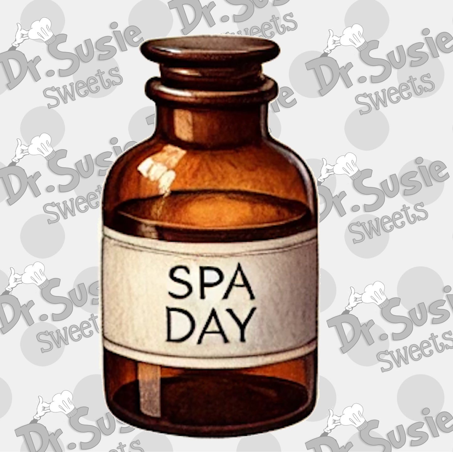 Spa Day Bottle-Edible Printer Digital Image