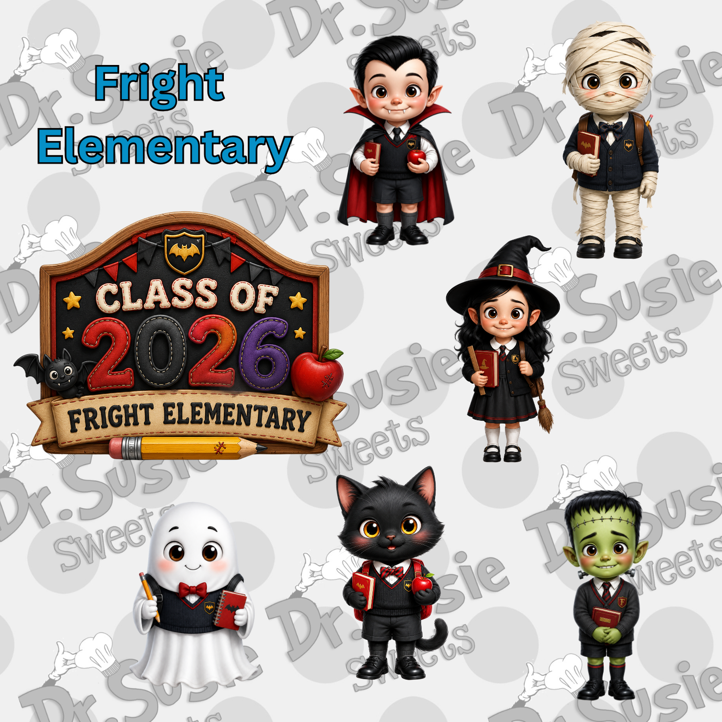 Fright Elementary Set-Edible Printer Digital Image