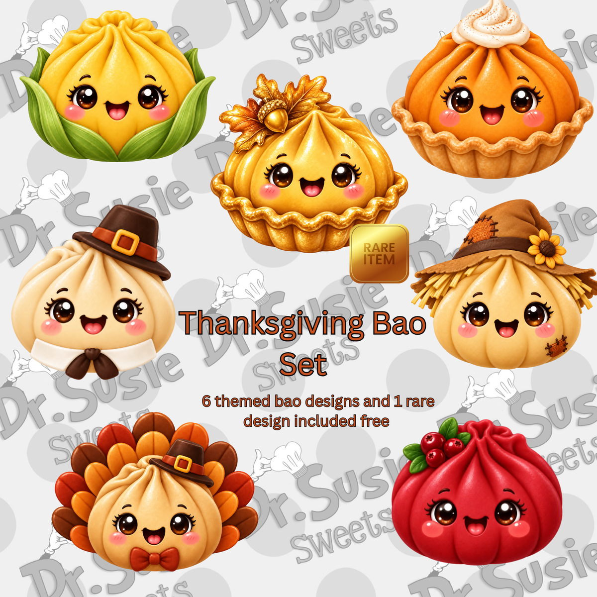 Thanksgiving Bao Set-Edible Printer Digital Image