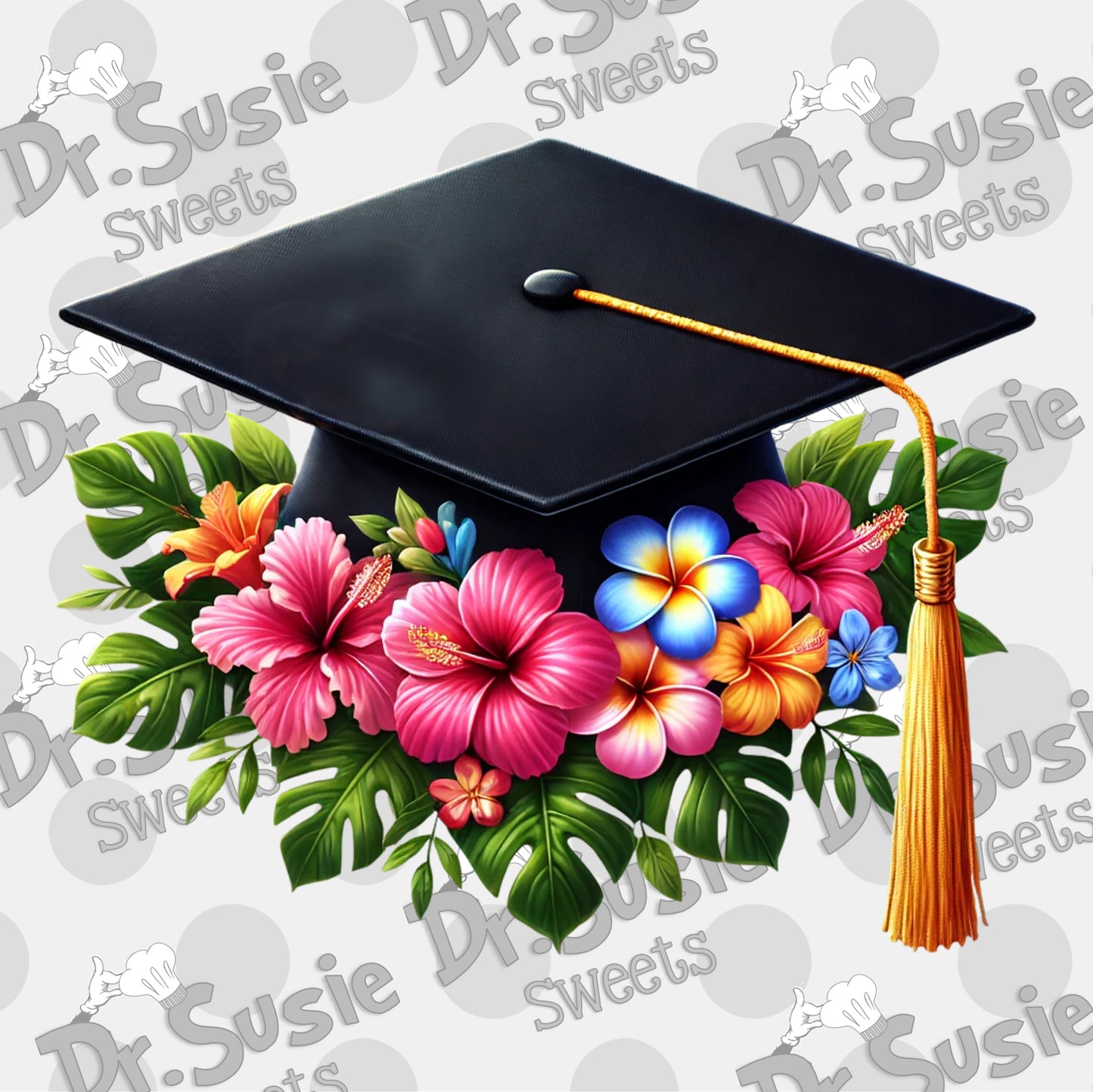 Aloha Grad Cap-Edible Printer Digital Image