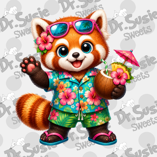 Aloha Red Panda-Edible Printer Digital Image