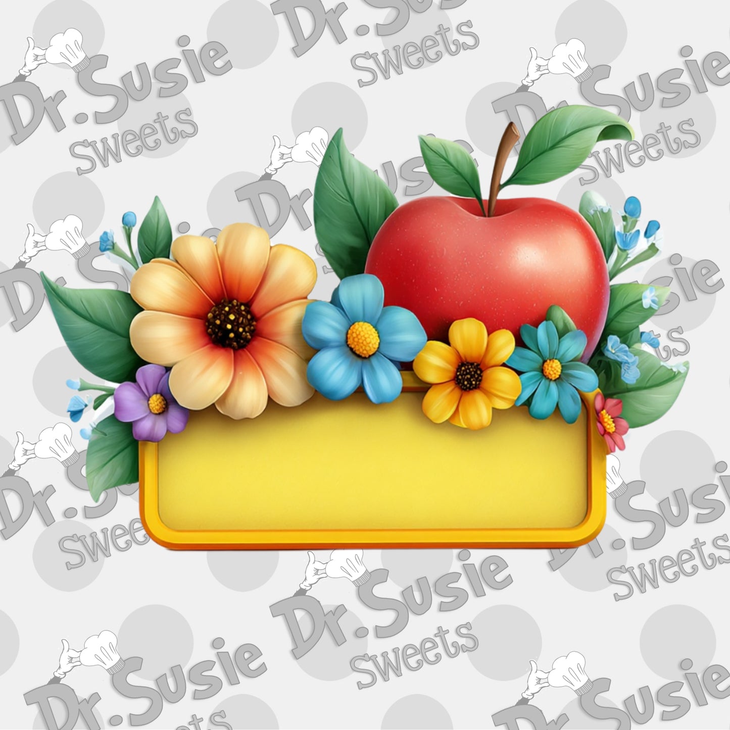 Apple Flower Plaque-Edible Printer Digital Image
