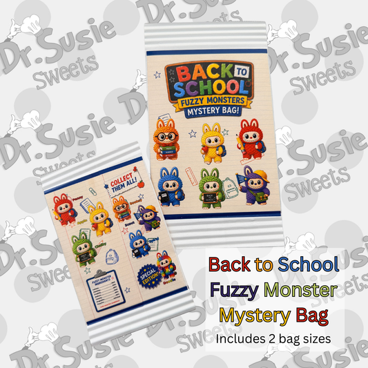 Back to School Fuzzy Monsters-Mystery Bag-PDF Template and Tutorial