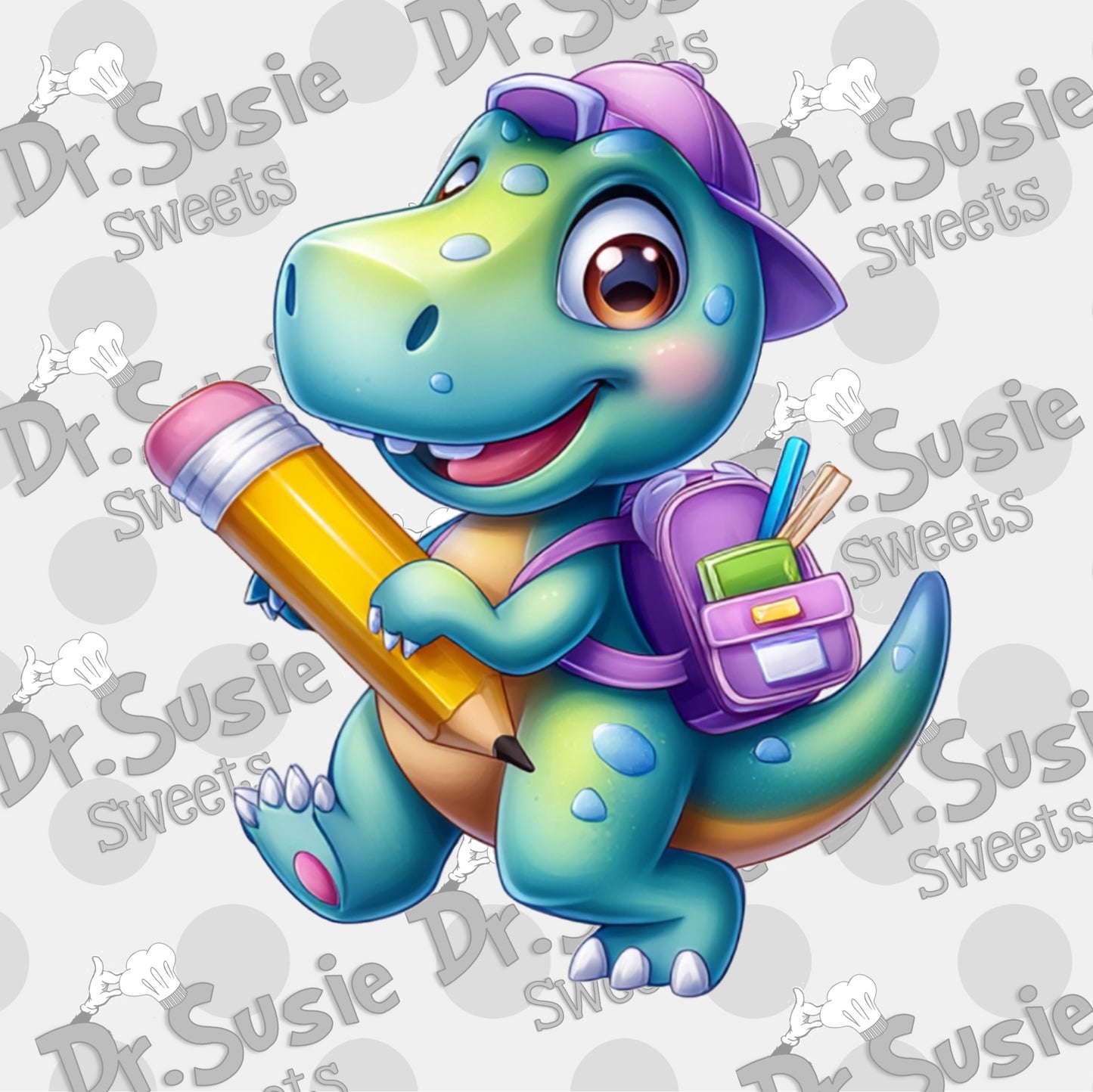 Back to School Dino-3-Edible Printer Digital Image