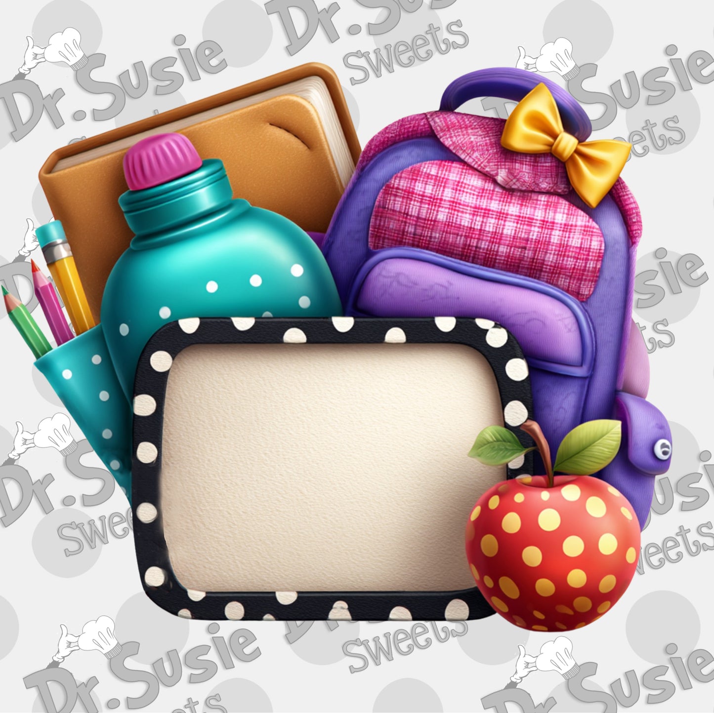 Backpack School Plaque-Edible Printer Digital Image