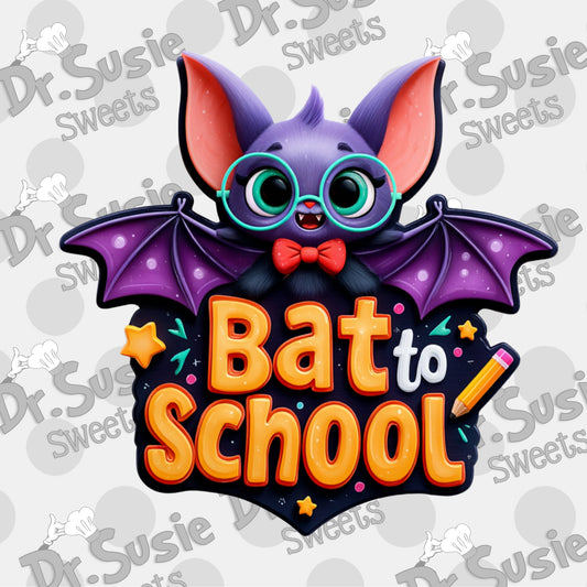 Bat to School-Plaque-Edible Printer Digital Image