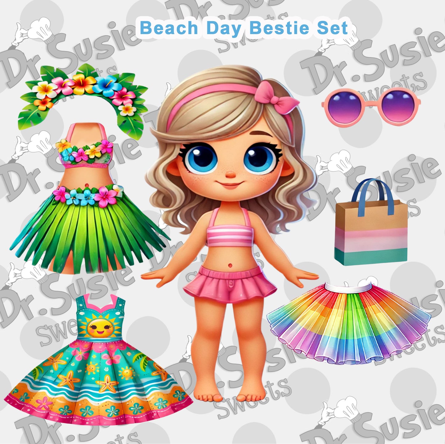 Beach Day Bestie:Island Girl Edition-STL File