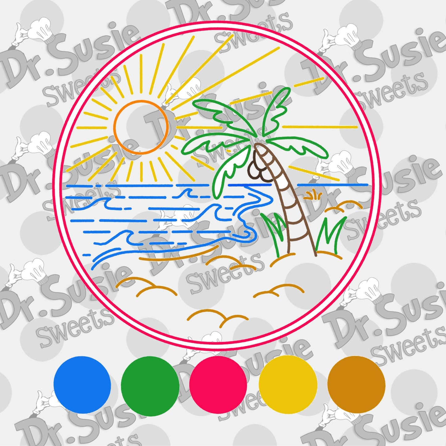 PYO Summer Scene-Edible Printer Digital Image