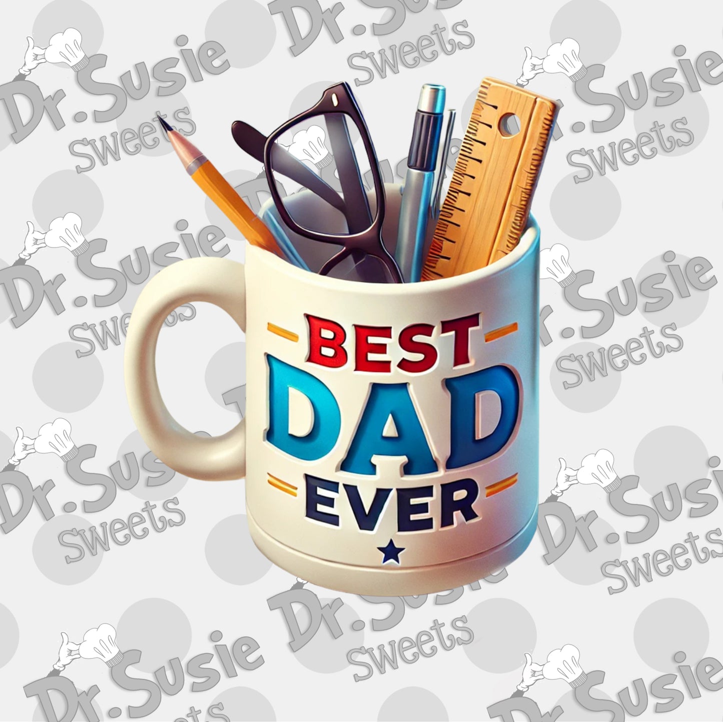 Best Dad Ever-Edible Printer Digital Image