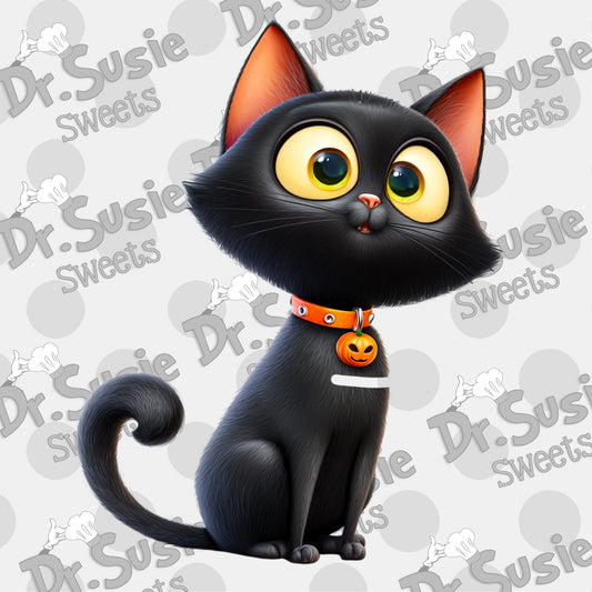 Black Cat-Plaque-Edible Printer Digital Image