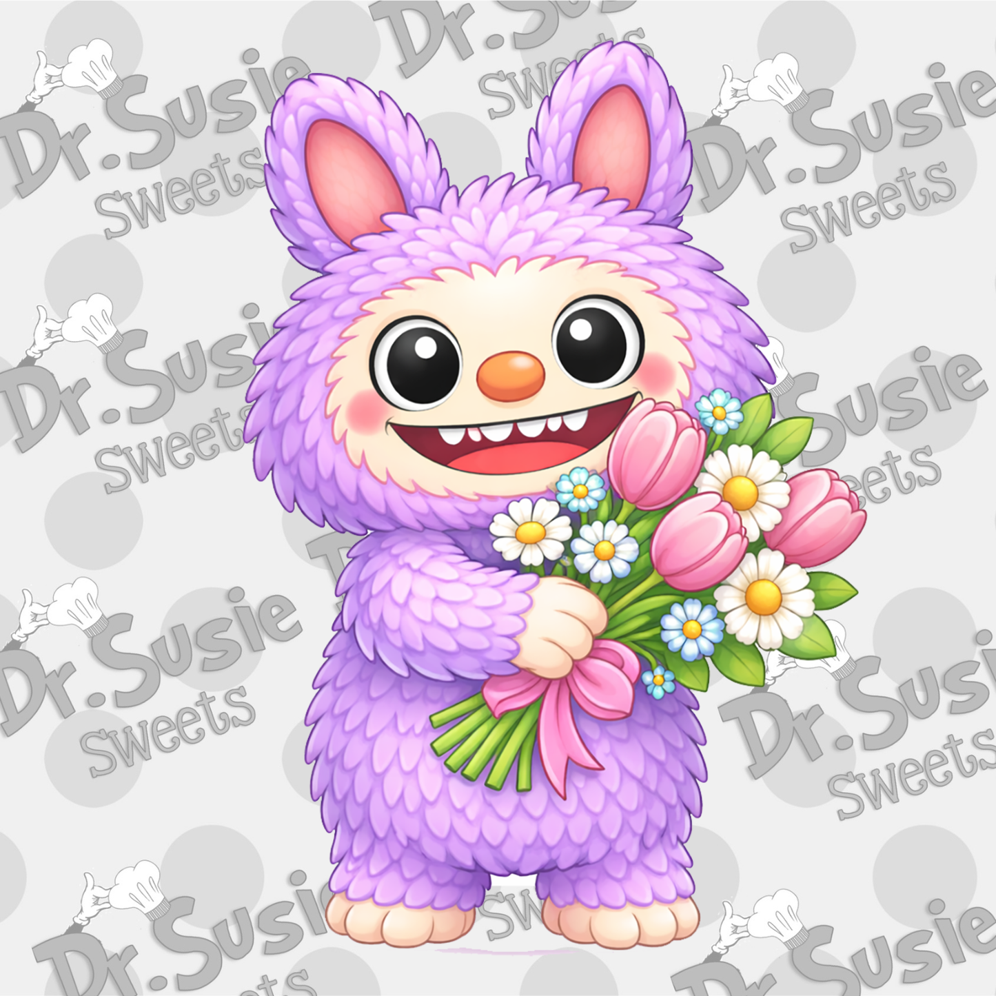 Easter Friends Fuzzy Monsters Set-Edible Printer Digital Image