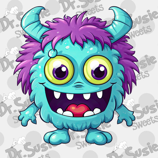 Blue-Purple Monster-Edible Printer Digital Image