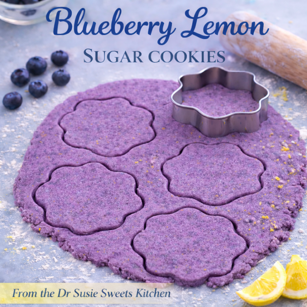 Dr. Susie Sweets Blueberry Lemon Sugar Cookies