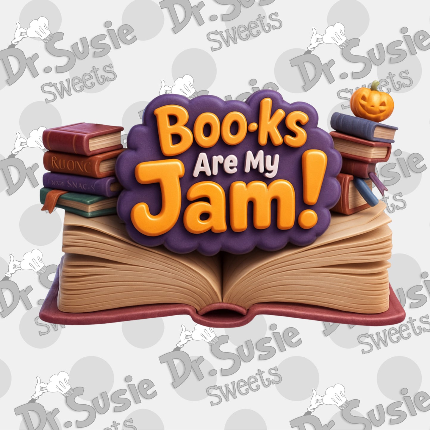 Boo-ks Are My Jam_Plaque-Edible Printer Digital Image